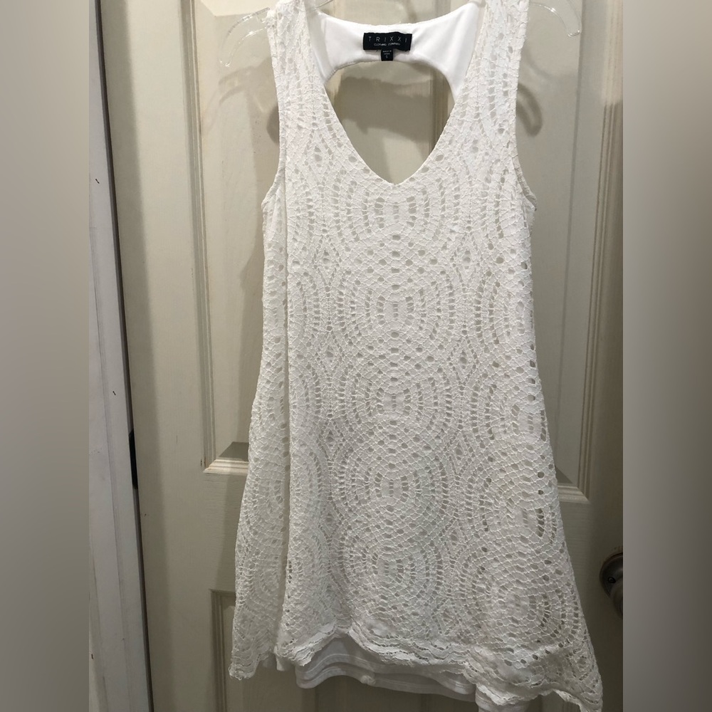 White Lace Swing Dress